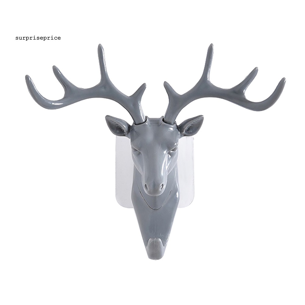 Móc treo đồ gắn tường hình đầu hươu thời trang