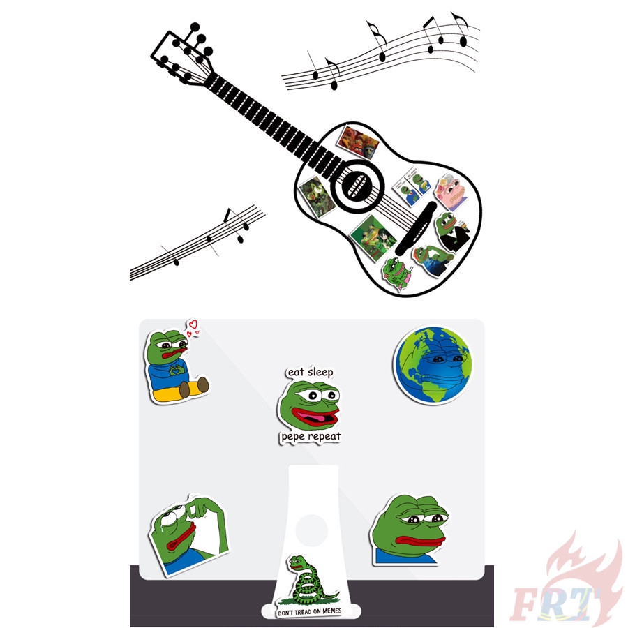 ❉ Pepe The Frog Series 01 - Cartoon Stickers ❉ 50Pcs/Set Sad Frog Waterproof DIY Decals Doodle Stickers