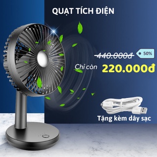 Quạt Cầm Tay, Quạt Tích Điện Mini Để Bàn Gió Mạnh, Hạn Chế Tiếng Ồn