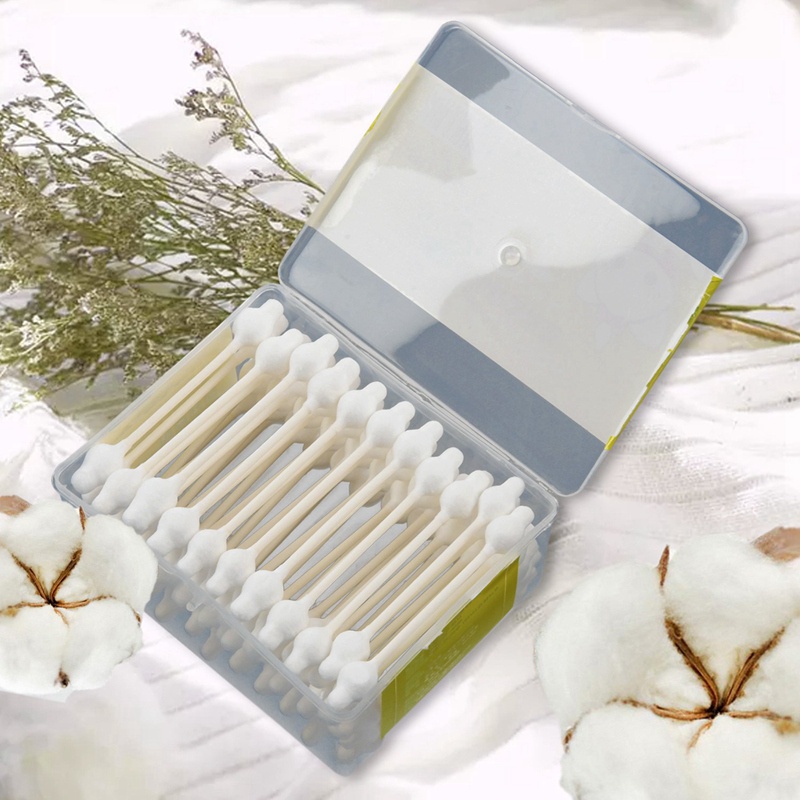 Hộp Đựng Tai Nghe Bằng Cotton An Toàn Cho Bé 55 Chiếc