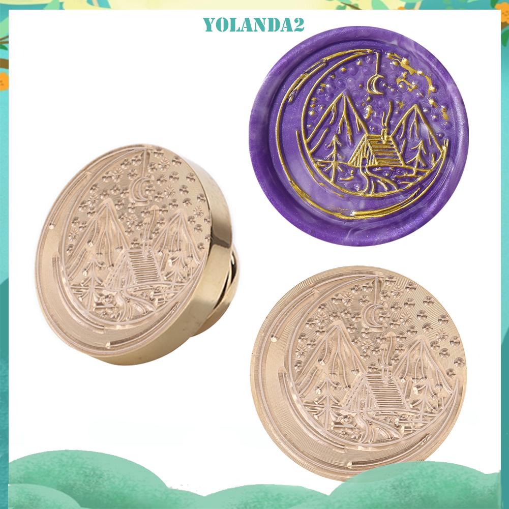 Con dấu sáp niêm phong thiệp hình mặt trăng cổ điển DIY