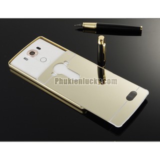 LG V10 - ỐP LƯNG TRÁNG GƯƠNG VIỀN KIM LOẠI