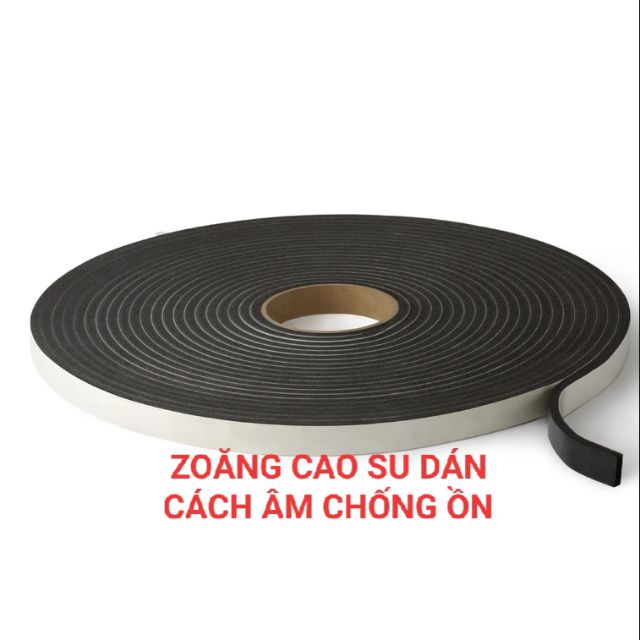 ZOĂNG CAO SU DÁN CÁCH ÂM CHỐNG ỒN RỘNG 2,5CM DÀY 5MM DÀI 8m14