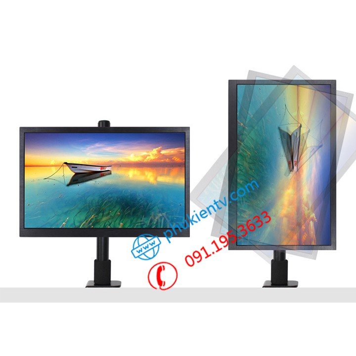 Giá Treo Màn Hình 17 - 32 Inch - Arm Monitor - Xoay 360 độ - Chân Đứng - Tay 23 cm Model HW-701 / XL03 [ Rẻ Hơn NB F80 ]