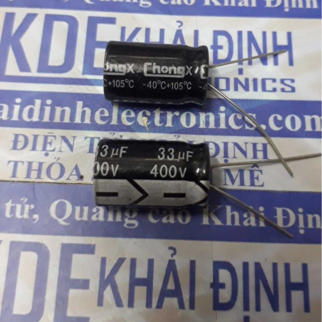 10 con tụ hóa 33uF 400V 13x20mm tụ phân cực 33uF400V kde4360