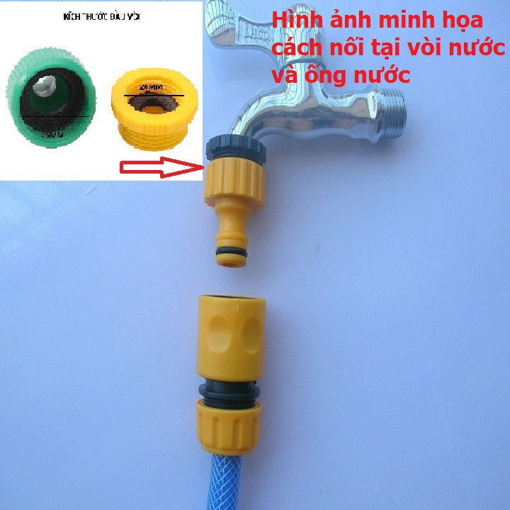 BỘ ĐẦU GẮN TẠI VÒI KÈM KHỚP NỐI ỐNG NƯỚC - 390+389, 390+701