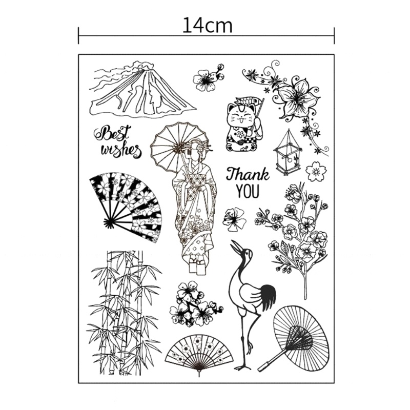 Con Dấu Silicone Trong Suốt In Chữ Thank You Trang Trí Sổ Tay DIY