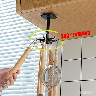 Móc treo đồ dán tường xoay 360 độ chống nước cho nhà bếp nhà tắm