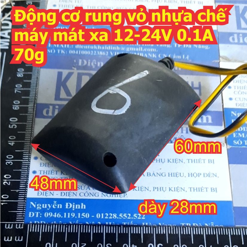 Động cơ rung vỏ nhựa chế máy mát xa 12-24V 0.1A 70g kde7983