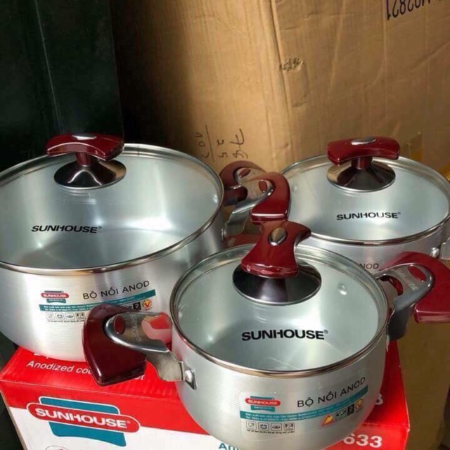 Bộ nồi 3 set chính hãng SH