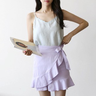 CHÂN VÁY BÈO ĐẮP CHÉO BUỘC NƠ