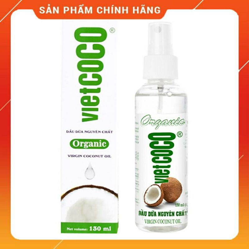 [Chai xịt 130ml] Dầu dừa nguyên chất Organic Vietcoco | BigBuy360 - bigbuy360.vn
