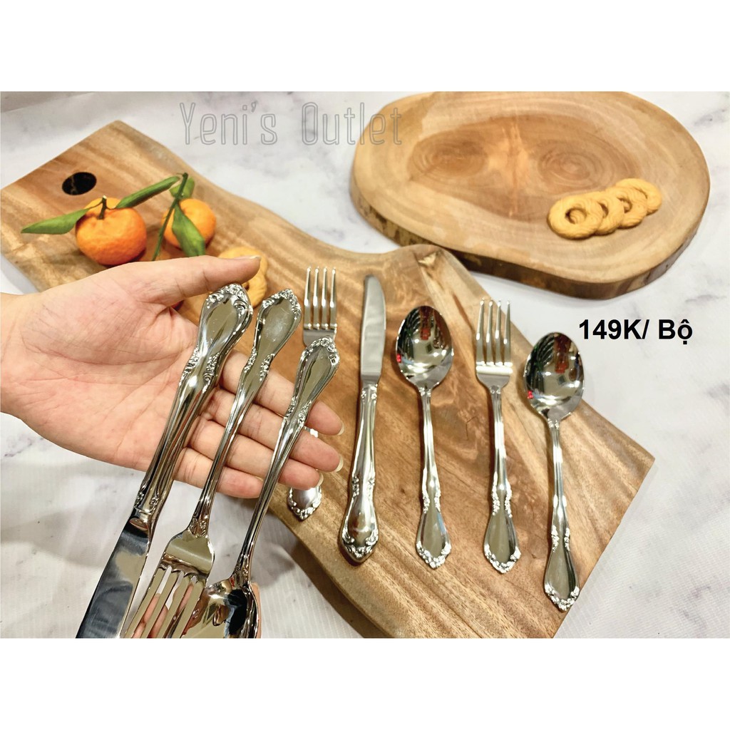 BỘ DAO MUỖNG NĨA INOX 3 MÓN XUẤT KHẨU