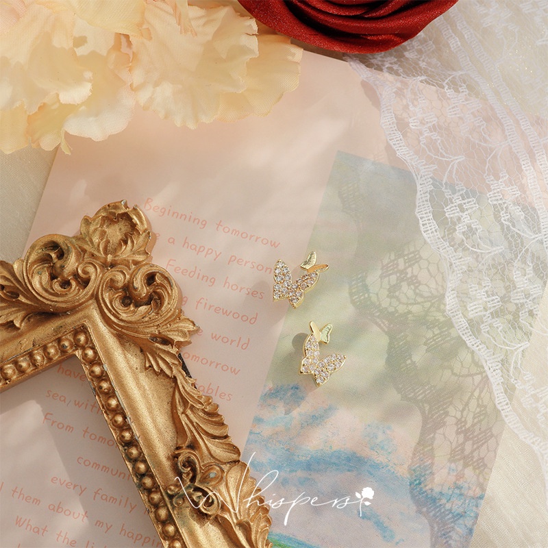 Bông tai đính đá phong cách Pháp cổ điển sang trọng 2021