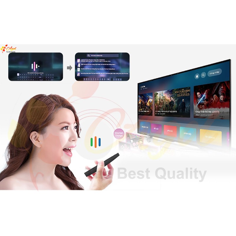 Km9 Mecool ATV pro có tìm kiếm voice 4GB RAM 32G ROM điều khiển giọng nói có cài sẵn ứng dụng giải trí