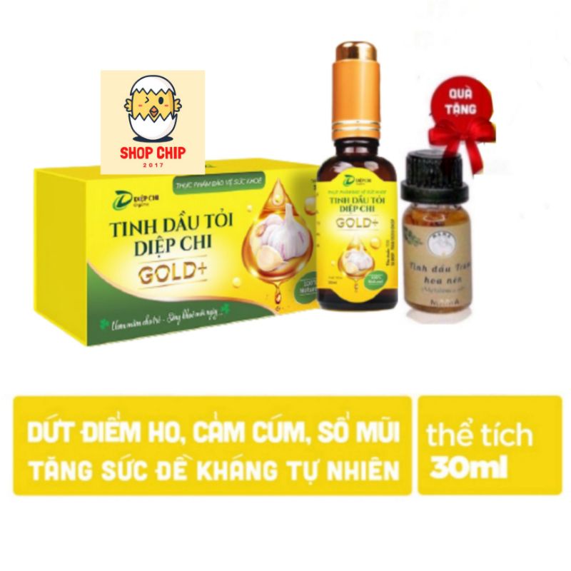 Dầu Tỏi Diệp Chi Gold ⚡AN TOÀN CHO BÉ⚡Hết Ho- Hết Sổ Mũi chai 30ml