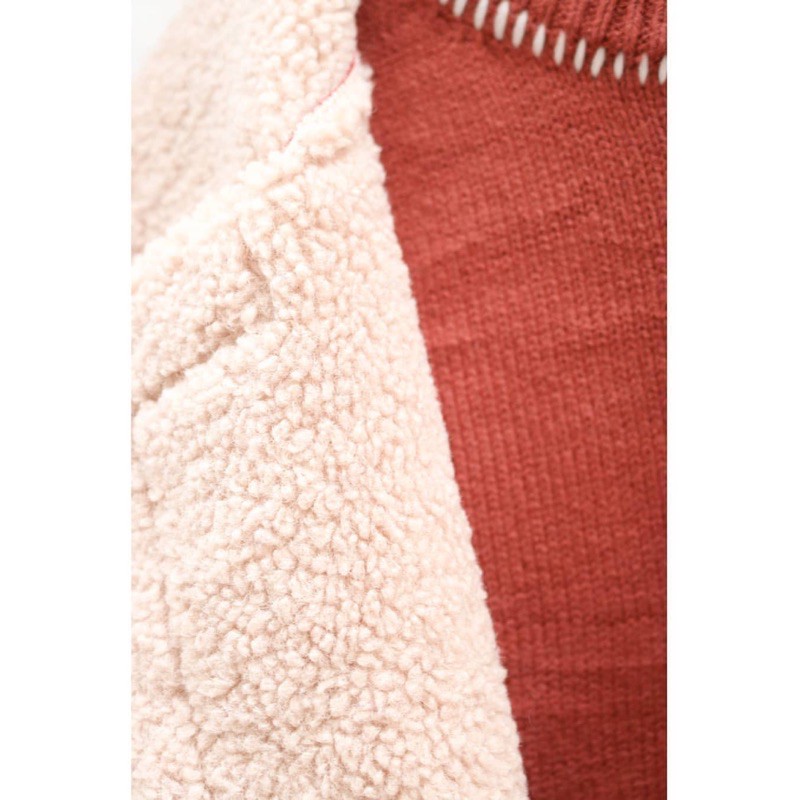 Áo da lộn lót lông cừu