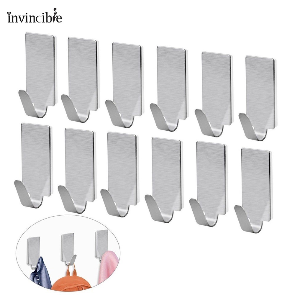 Giá Đỡ Bằng Thép Không Gỉ Tự Dính Treo Khăn / Móc Quần Áo Tiện Dụng Cho Nhà Bếp