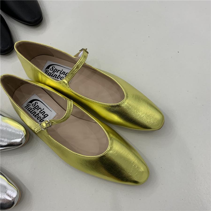 Giày Búp Bê Đế Bằng Phong Cách Retro Hàn Quốc Thời Trang Xuân Hè Cho Nữ