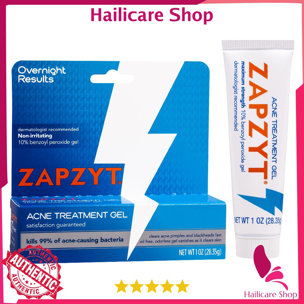 [Nhập Mỹ] Kem chống mụn Zapzyt với công thức chứa 10% Benzoyl Peroxide - Zapzyt 10% Benzoyl Peroxide Gel