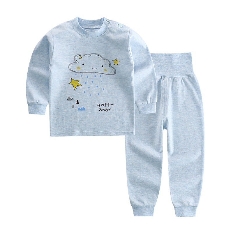 Bộ quần áo ngủ dài tay in hoạt hình dễ thương cho bé