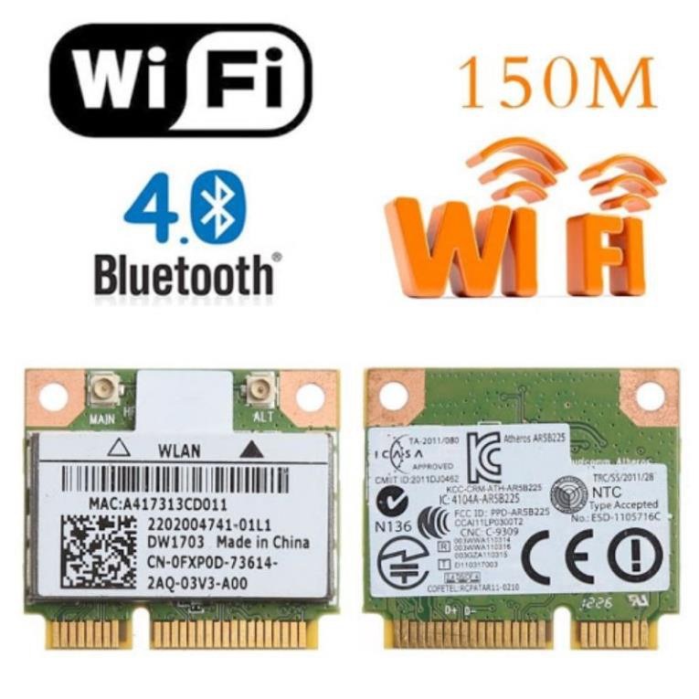 Card wifi tích hợp Bluetooth chân cắm mini PCI Express cho laptop và mainboard