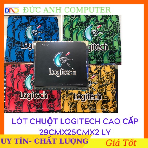 Lót Chuột LOGITECH Cao Cấp 5 Màu - Lót Chuột Chơi Game Cao cấp- (29cmx25cmx 2ly)