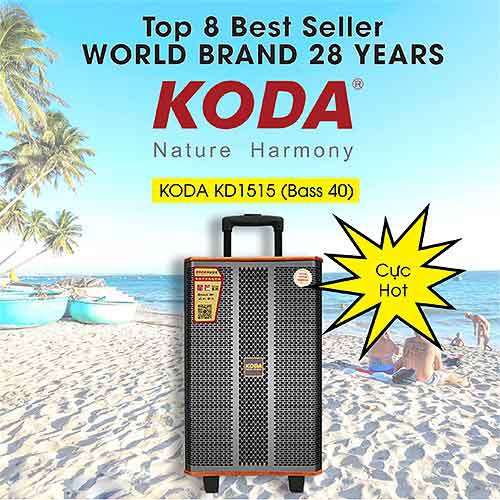 Loa kéo Koda KD-1515, loa karaoke chính hãng, bass 40 chính hãng