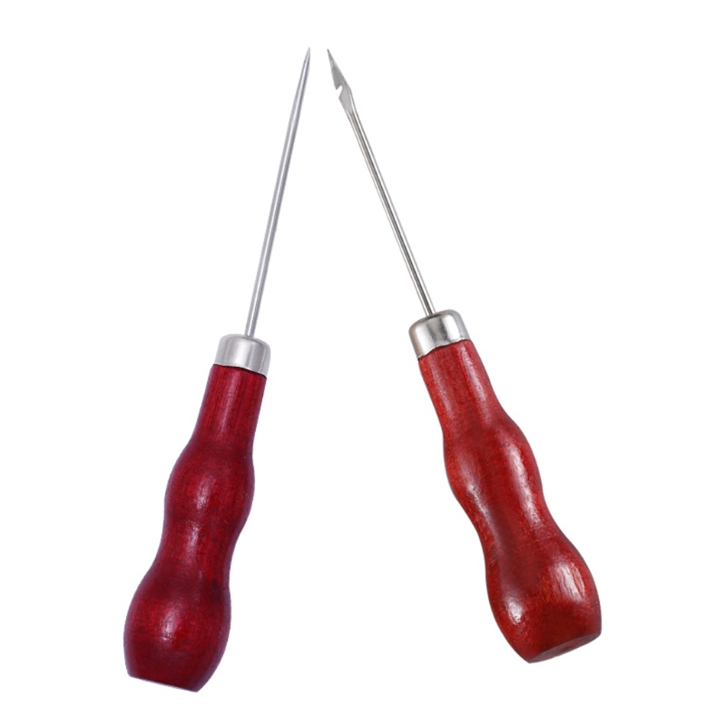 Set 2 Dụng Cụ Đục Lỗ Vải Da Cán Gỗ