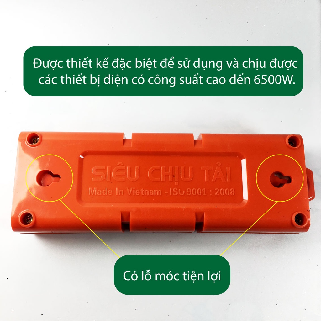 Ổ điện đa năng ổ cắm điện siêu chịu tải OMINSU công suất 6500W lõi sứ