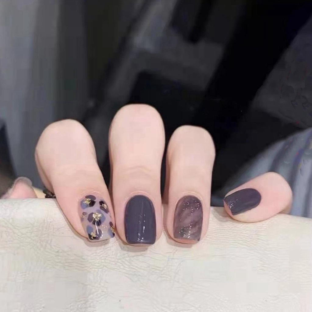 Bộ 24 Móng Tay Giả Đầu Tròn Cho Nữ