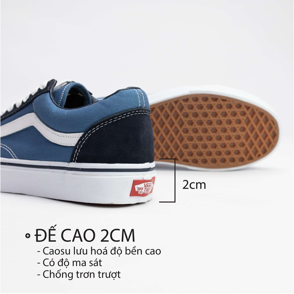 [CHÍNH HÃNG] Vans old skool navy xanh nam nữ, giày vans old skool cao cấp full box