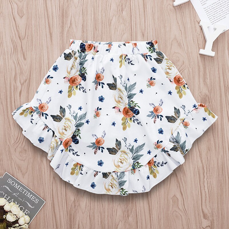 BEAR LEADER Set Áo Thun In Hình Gấu Và Quần Short Hoa Dễ Thương Cho Bé Gái