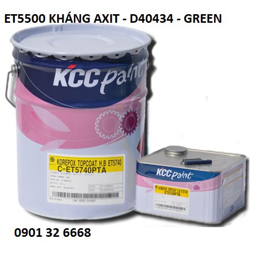 SƠN SÀN EPOXY KCC ET5500 KHÁNG AXIT - D40434 GREEN