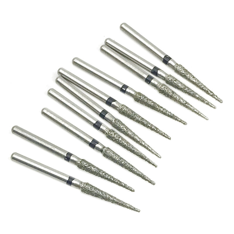 10pc/Box Dental Diamond Burs Drill  for High Speed Handpiece Dentist Tools 1.6mm