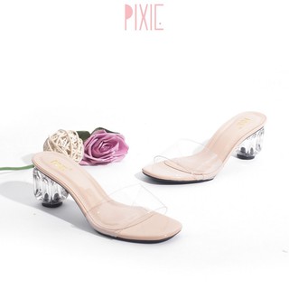 Guốc Cao Gót 5cm Quai Trong Mica Pixie X403