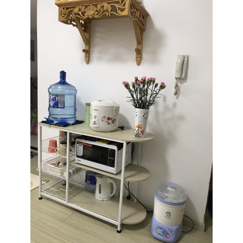 Kệ để lò vi sóng, lò nướng 3 ngăn YL176 80x38x37 cm | BigBuy360 - bigbuy360.vn