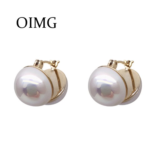 OIMG  Bông Tai Đính Ngọc Trai Xinh Xắn Theo Phong Cách Hàn Quốc