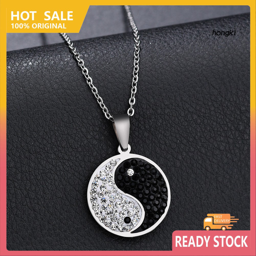 vòng cổ Mặt Hình Biểu Tượng Âm Dương Độc Đáo Cho Nam Nữ