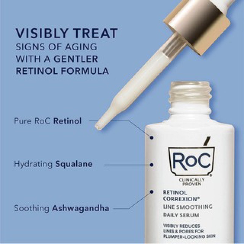 [USA]Tinh chất chống lão hóa làm mềm mại nếp nhăn RoC Retinol Correxion Line Smoothing Daily Serum 30ml