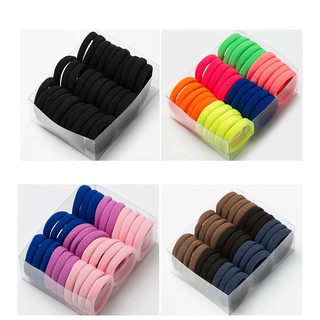 Cột tóc thun trơn siêu rẻ set 30 cọng rất bền nhiều màu CT17.10 (Không hộp)