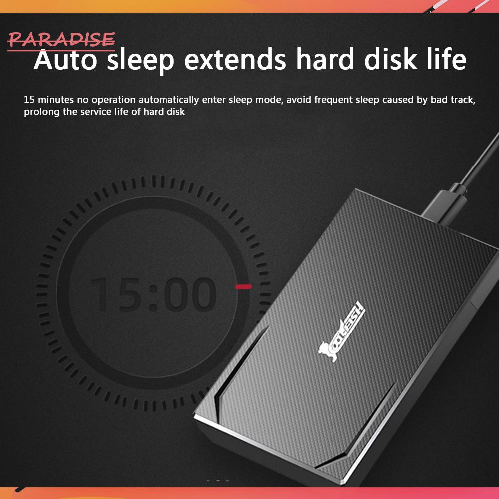 Hộp Đựng Ổ Cứng Ngoài Paradise1 K801 Usb 3.1 Type C Sang Sata 2.5 Hdd Ssd Ốp