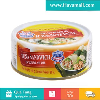 [HÀNG CHÍNH HÃNG] Cá Ngừ Xắt Lát Ngâm Dầu Đậu Nành Seacrown 140g