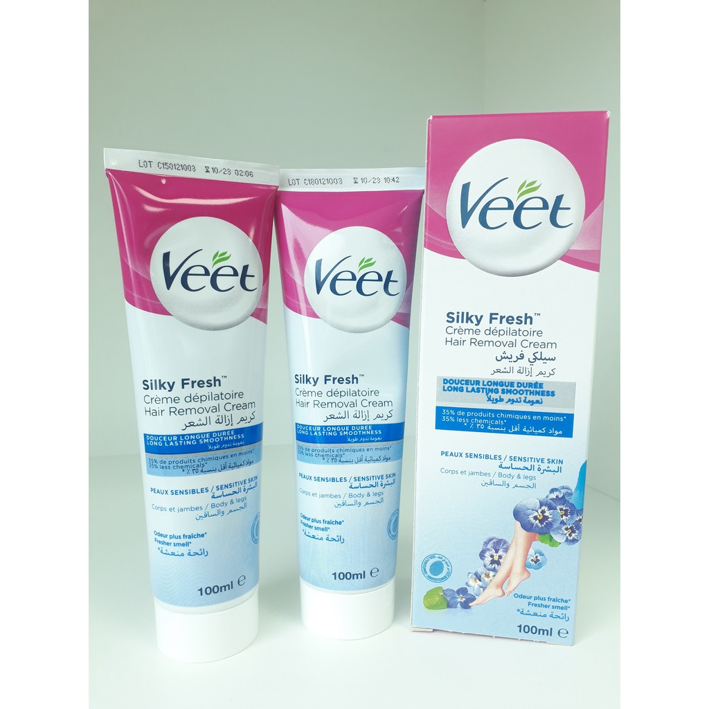 Kem Tẩy Lông Veet Silk Fresh 100ml - Kem wax lông