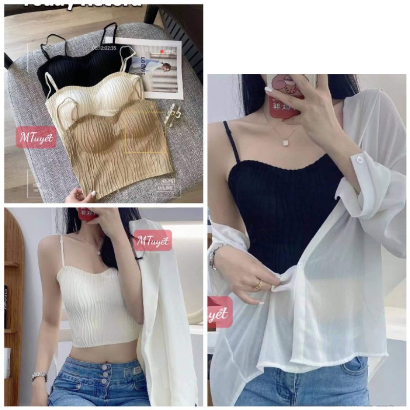 Áo 2 dây khoét sâu lưng hàng QC