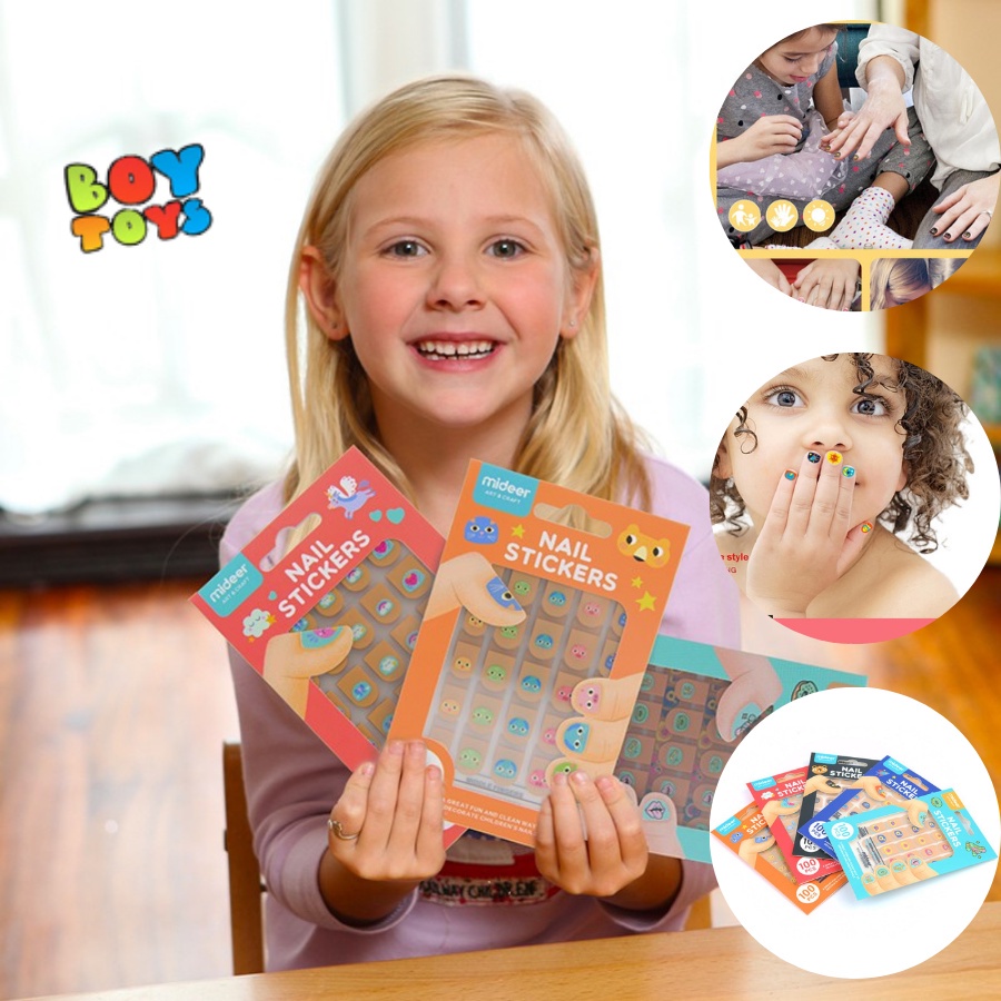 Hình dán móng tay cao cấp Mideer dễ thương cho bé gái