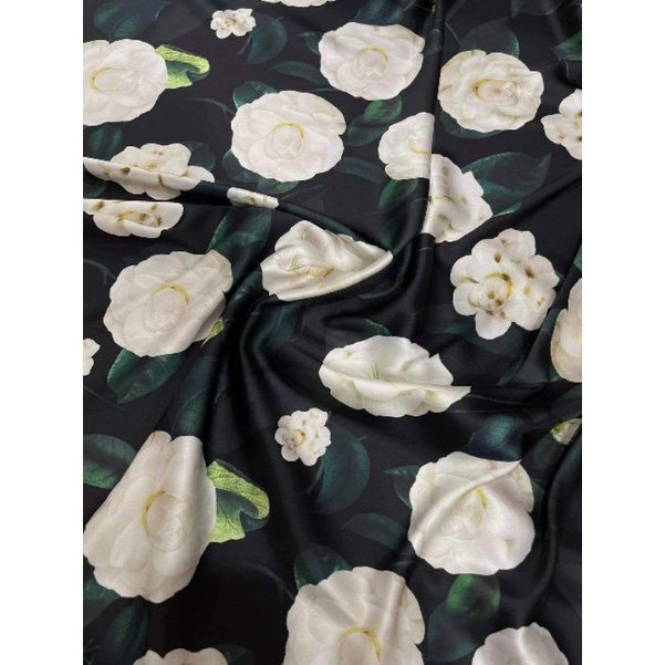 Vải taffta lụa hoa trà