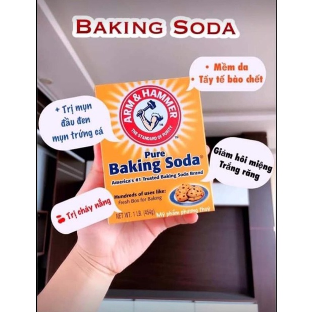 [ ♥️GIÁ HỦY DIỆT]🌟Bột muối Backing Soda xuất xứ Mỹ Hộp 454g🌟