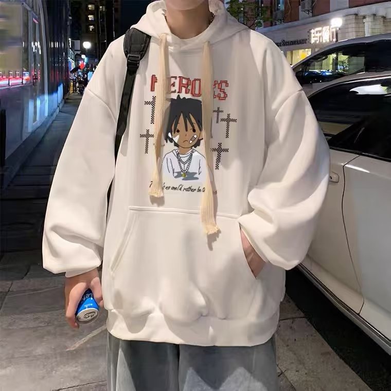 Áo hoodie Dáng Rộng In Họa Tiết Hoạt Hình Phong Cách Nhật Bản Chất Lượng Cao Thời Trang Mùa Đông Cho Nam Và Nữ