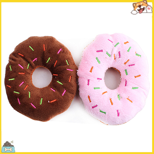 Đồ chơi phát tiếng kêu hình bánh donut cho thú cưng